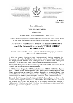 The Court of First Instance upholds the decision of