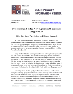 Prosecutor and Judge Now Agree Death Sentence Inappropriate
