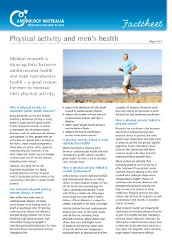 Physical activity and men`s health
