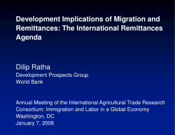 Development Implications of Immigration and Remittances