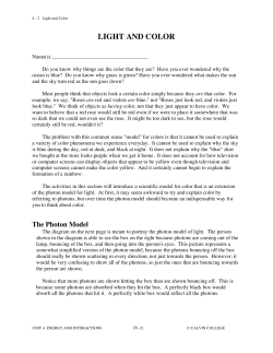 light and color - Calvin College