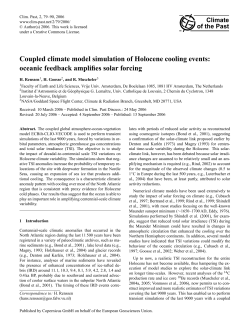Coupled climate model simulation of Holocene cooling events