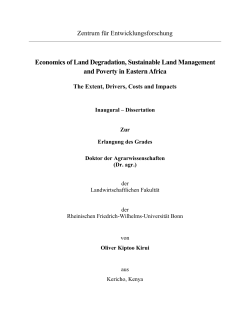 Economics of Land Degradation, Sustainable Land Management