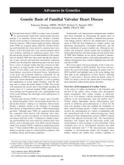 Advances in Genetics - Circulation: Cardiovascular Genetics