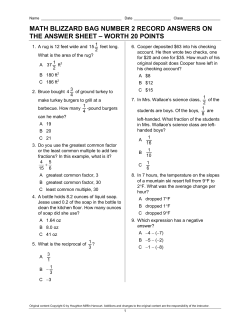 Math BB 2 - Marietta City Schools
