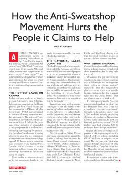 How the Anti-Sweatshop Movement Hurts the People it Claims to Help