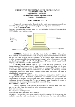 INTRODUCTION TO INFORMATION AND