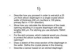 Describe how you proceed in order to wet-etch a 25 &mu;m thick