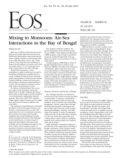 Mixing to Monsoons: AirSea Interactions in the