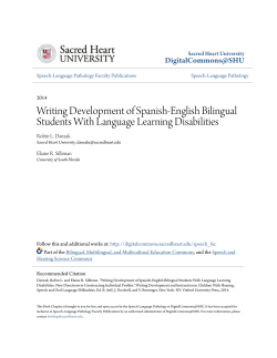 Writing Development of Spanish-English Bilingual Students With