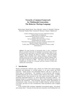 Towards a Common Framework for Multimodal Generation: The