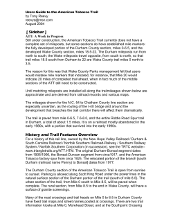ATT: A Work in Progress - American Tobacco Trail