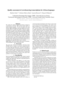 Quality assessment of crowdsourcing transcriptions for