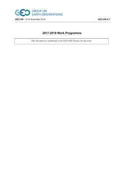 2017-2019 Work Programme