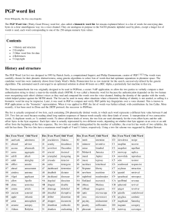 PGP word list - Phil Zimmermann