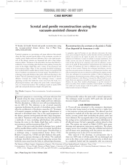Scrotal and penile reconstruction using the vacuum