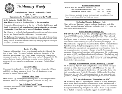 announcements - Trinity Lutheran Church