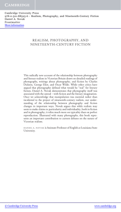 realism, photography, and nineteenth-century fiction