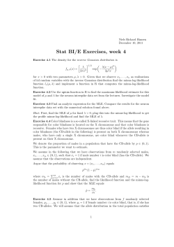 Stat BI/E Exercises, week 4