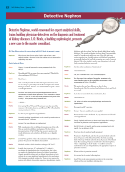 Detective Nephron - Kidney News Online