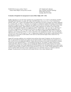 Evaluation of fungicides for management of eastern filbert blight