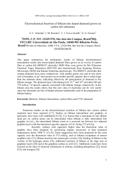 Electrochemical Insertion of lithium into doped diamond grown on