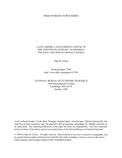 LATIN AMERICA AND FOREIGN CAPITAL IN THE TWENTIETH