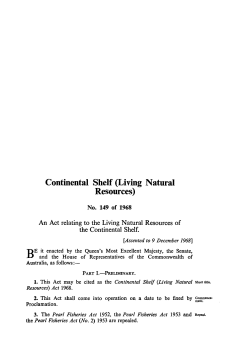 Continental Shelf (Living Natural Resources)