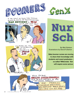 Baby boomer nurses are moving toward re to share their knowledge