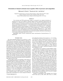 Orientation of channel carbonate ions in apatite: Effect of pressure
