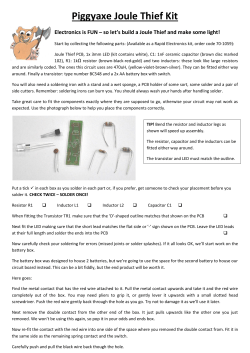 Piggyaxe Joule Thief Kit
