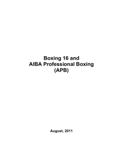 Boxing 16 and AIBA Professional Boxing (APB)