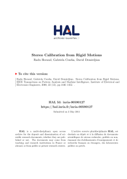 Stereo Calibration from Rigid Motions