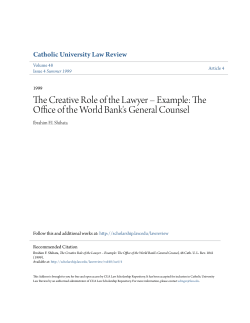 The Creative Role of the Lawyer &ndash; Example: The Office of the World