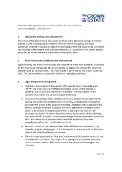 Shoreline Management Plans