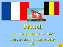 How much do I already know? Test your skills with the following quiz: