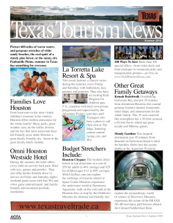 Texas Tourism News | Summer 2010