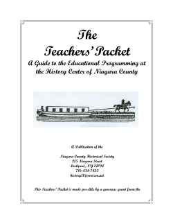 Teachers` Packet2.pub - The Niagara County Historical Society