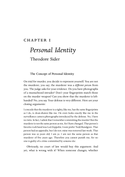 Personal Identity over Time