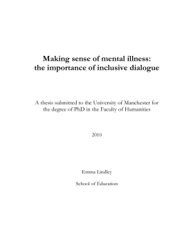 Making sense of mental illness - Research Explorer