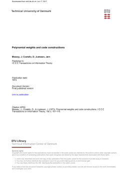 Polynomial weights and code constructions