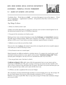 chapter # 3 > basics of banking and savings