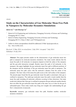 Study on the Characteristics of Gas Molecular Mean Free Path in