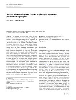 Nuclear ribosomal spacer regions in plant phylogenetics: problems