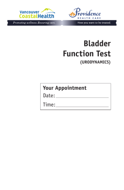 Bladder Function Test - Vancouver Coastal Health
