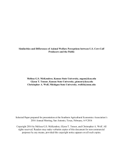 Similarities and Differences of Animal Welfare Perceptions between