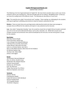 English 90 Approved Books List