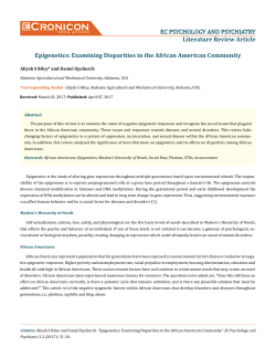Examining Disparities in the African American Community