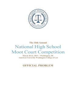 2015 Moot Court High School Competition Problem