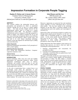 Impression Formation in Corporate People Tagging